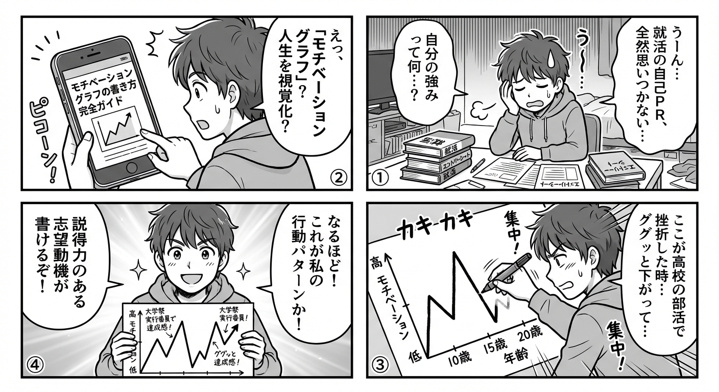 モチベーショングラフの書き方完全ガイド|自己分析を深める5ステップと活用例
