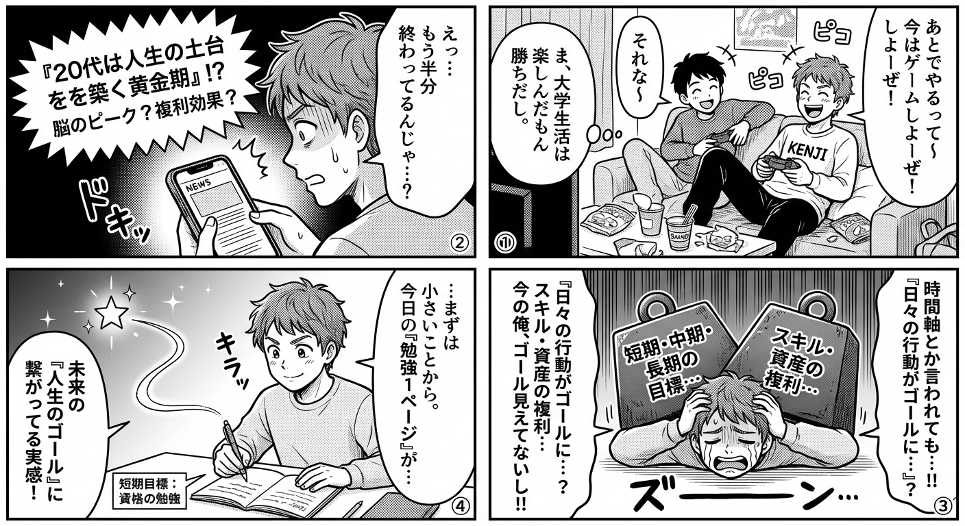 20代で始める人生設計完全ガイド｜年収・結婚・キャリアの具体的ロードマップ マンガ解説