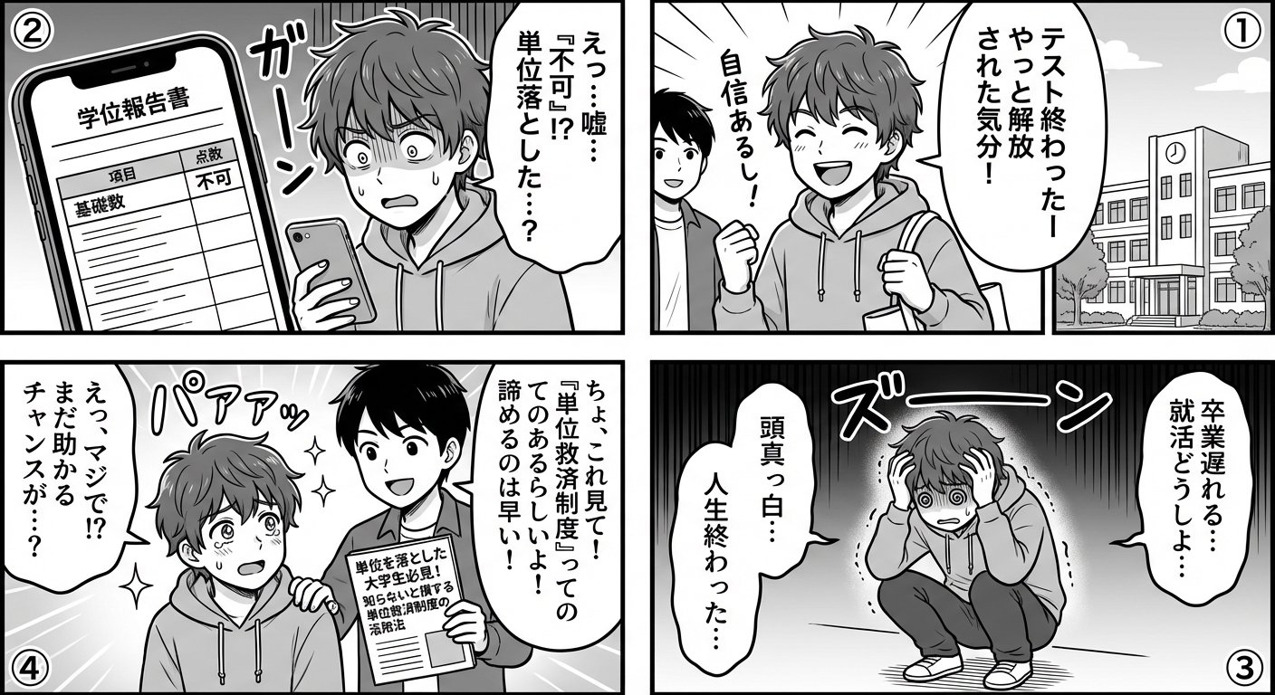 単位を落とした大学生必見！知らないと損する単位救済制度の活用法と落単後の具体的な挽回策