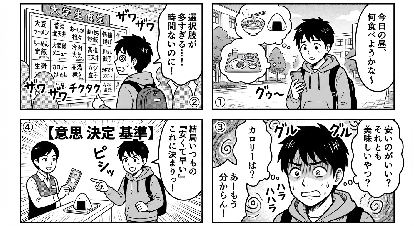 【2026年最新】意思決定基準の作り方完全ガイド|ビジネスで迷わず判断できる7つのフレームワークと実践例 マンガ解説