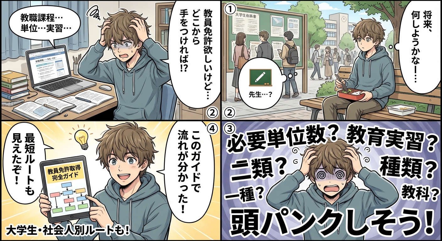 教員免許取得の完全ガイド|大学生から社会人まで最短ルートと必要単位・実習の流れを徹底解説