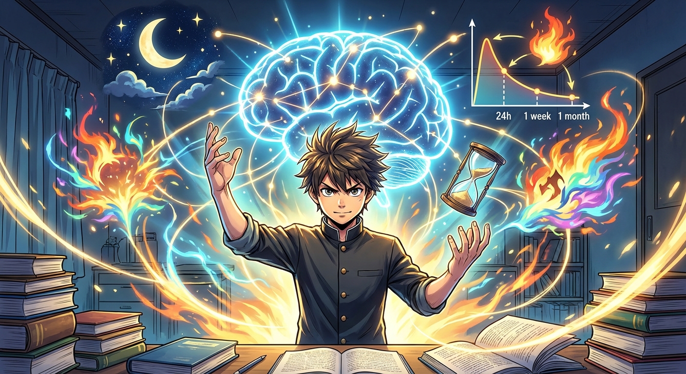 脳科学が証明した忘れない暗記術7つの法則｜勉強時間を半分にする効率化テクニック