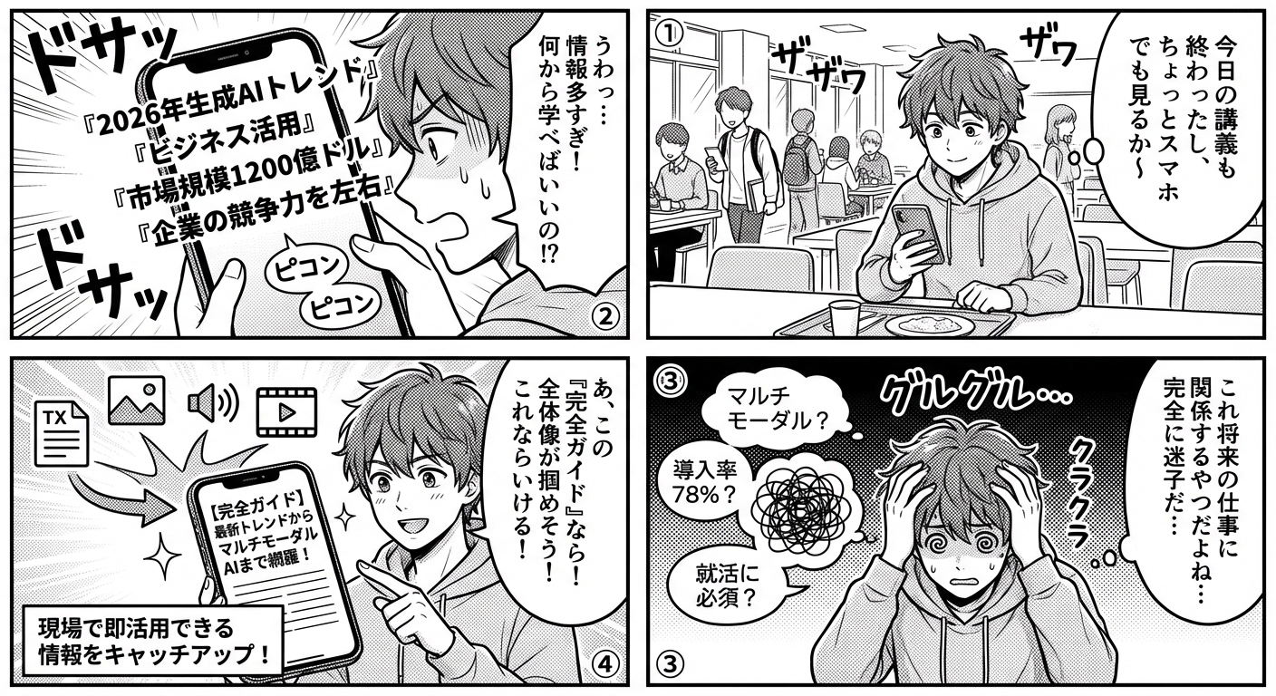 【2026年最新】生成AIトレンド完全ガイド|ビジネス活用から最新技術まで徹底解説