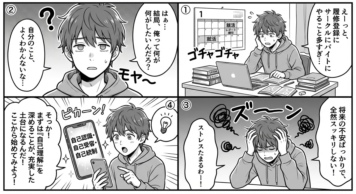 自己理解を深める7つの実践法｜心理学に基づいた自分と向き合うワーク完全ガイド マンガ解説