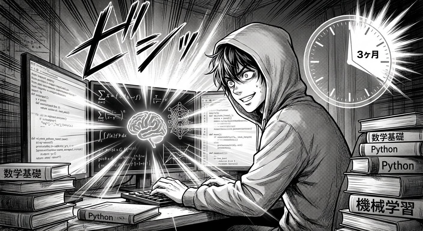 AIエンジニアを目指す完全独学ロードマップ【未経験から3ヶ月で基礎習得する学習手順】