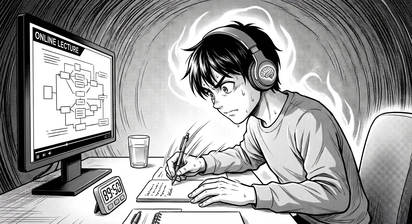 オンライン講義で集中力が続かない人必見！自宅学習でも90分集中できる7つの科学的テクニック【2026年最新版】