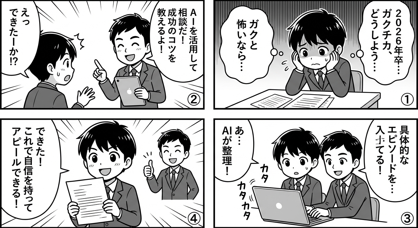 2026年卒必見！AIを活用したガクチカ作成の相談方法と成功のコツ