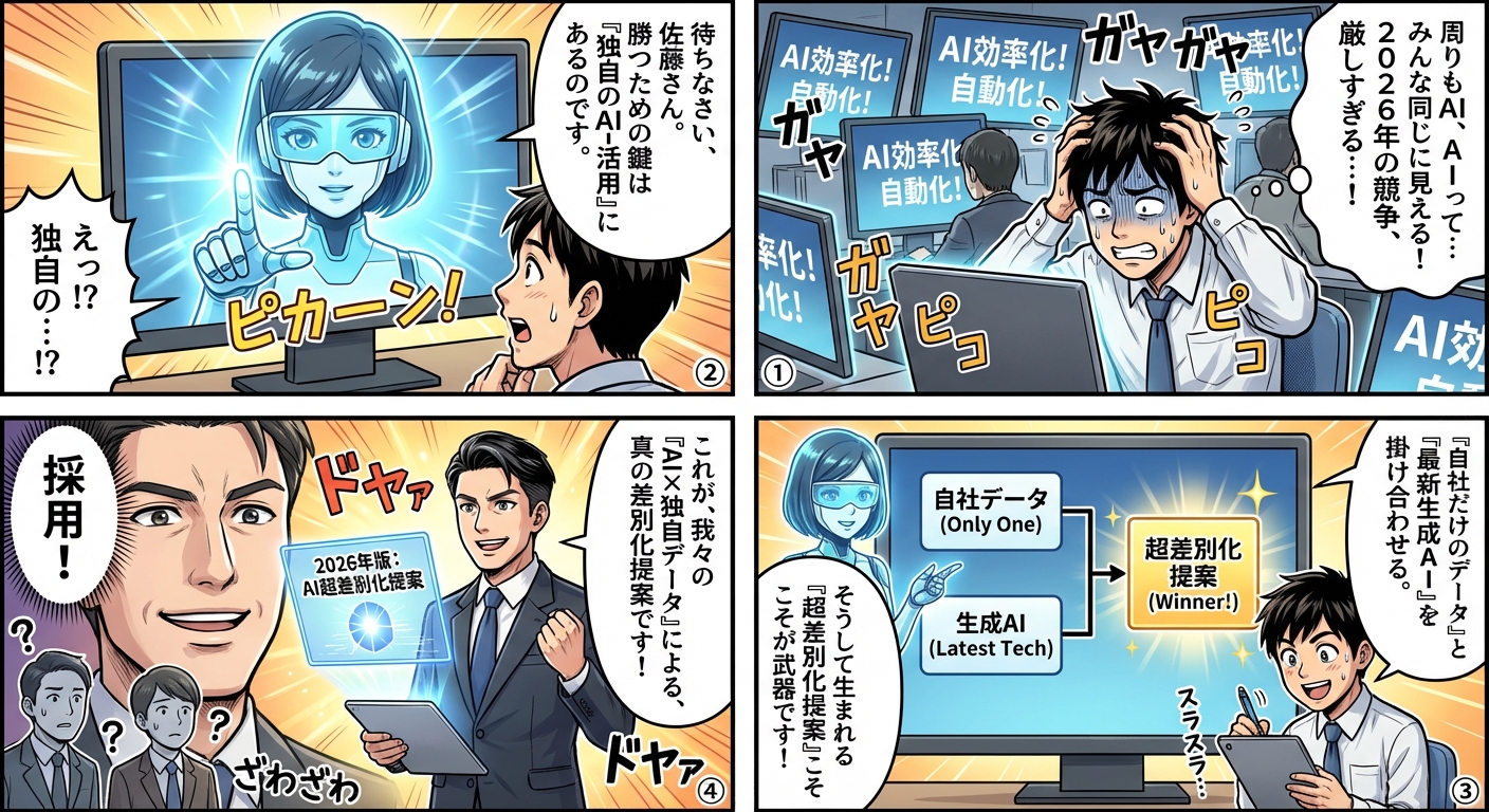 2026年版:AIで競合に勝つ!差別化提案の作り方完全ガイド