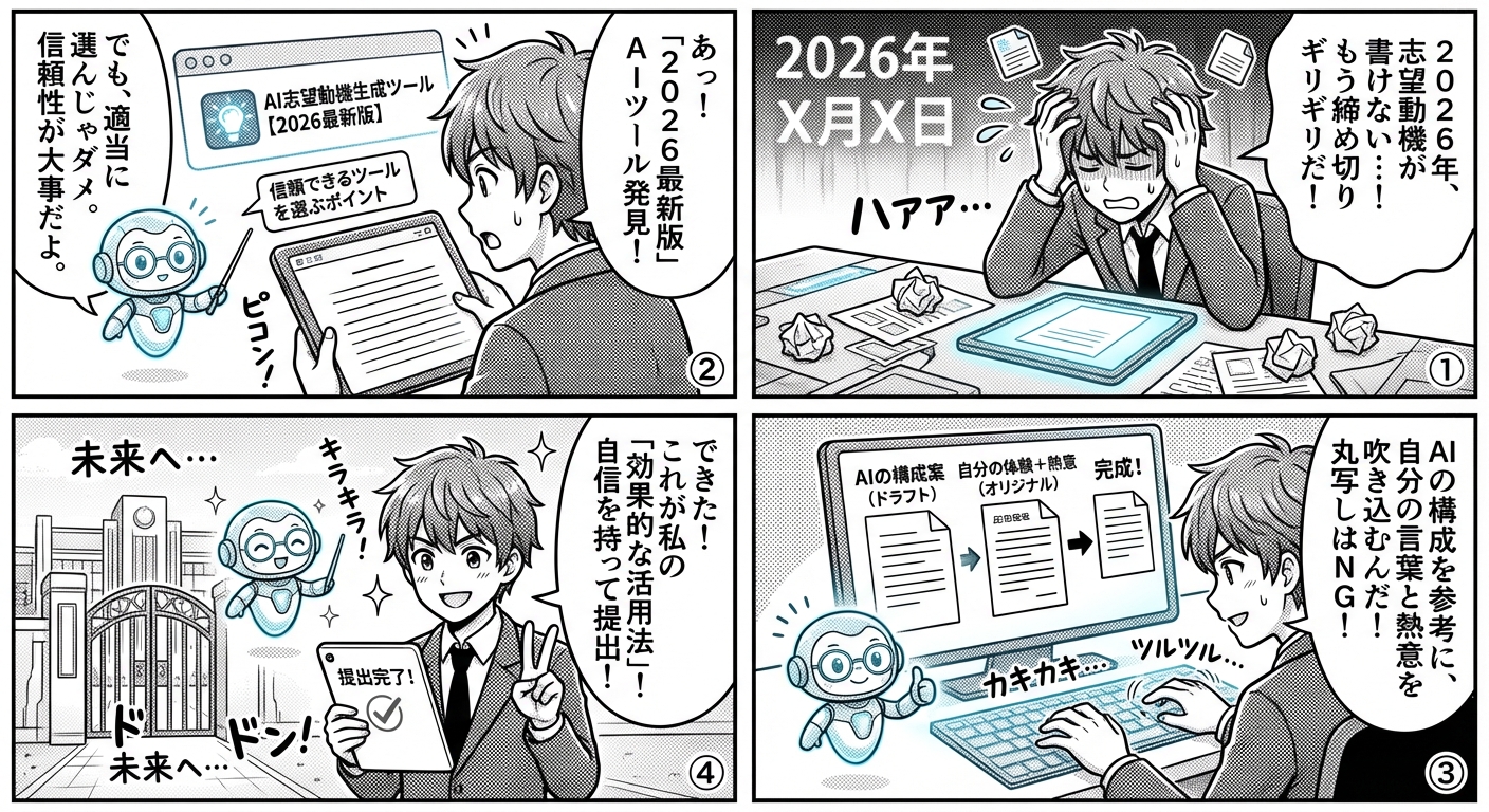 AI志望動機生成ツールの選び方と効果的な活用法【2026年最新版】