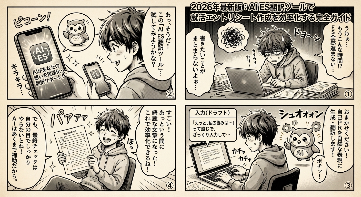 2026年最新版:AI ES翻訳ツールで就活エントリーシート作成を効率化する完全ガイド