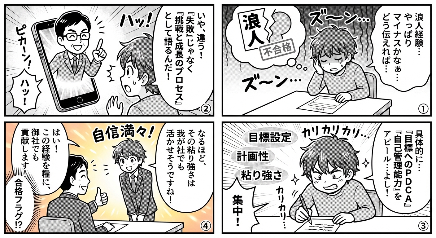 浪人経験をガクチカで評価される自己PRに変える書き方【2026年就活】