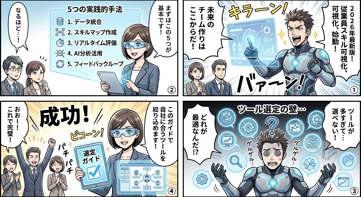 2026年最新版|従業員スキルを可視化する5つの実践的手法とツール選定ガイド