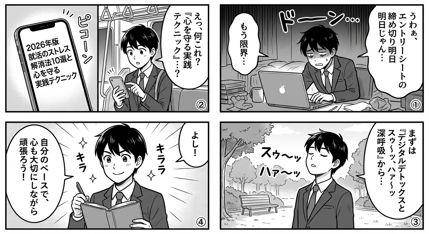 2026年版|就活のストレス解消法10選と心を守る実践テクニック