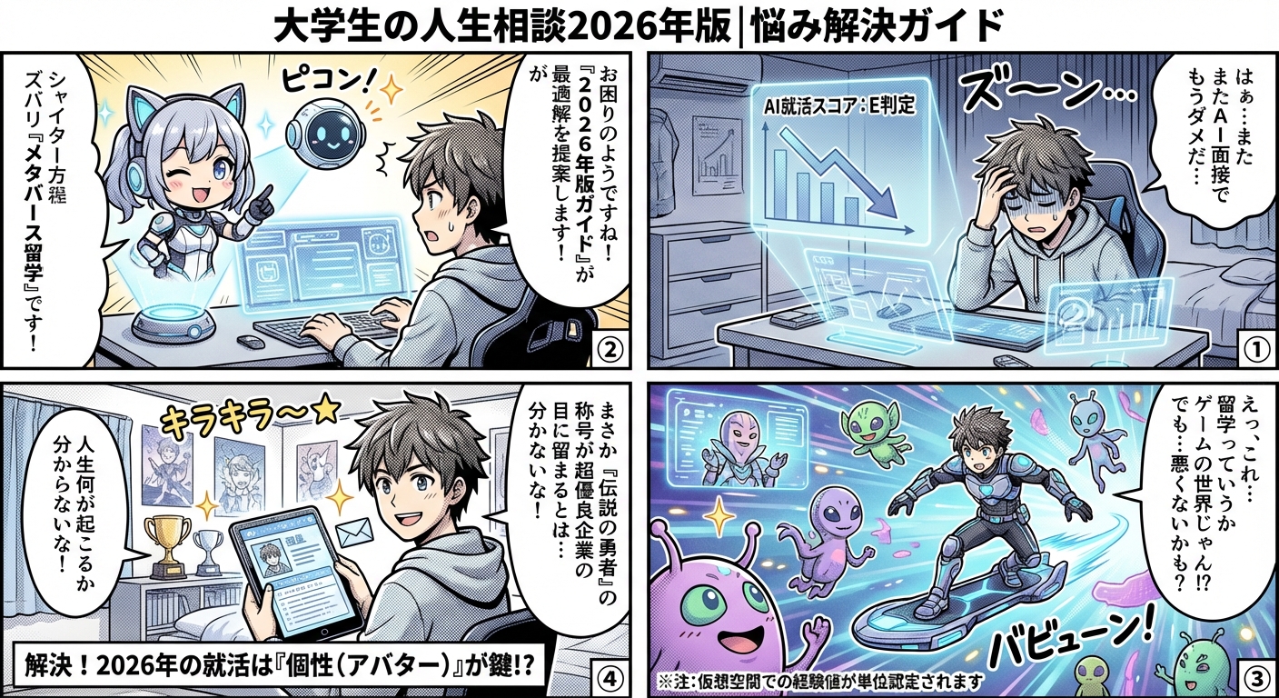 大学生の人生相談2026年版|悩み解決ガイド