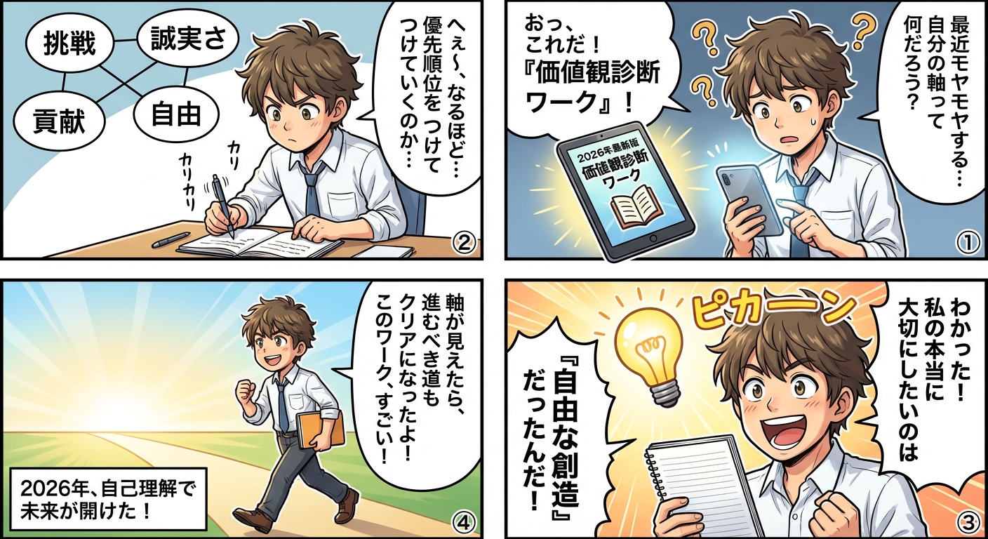 2026年最新版|価値観診断ワークで自己理解を深める実践ガイド