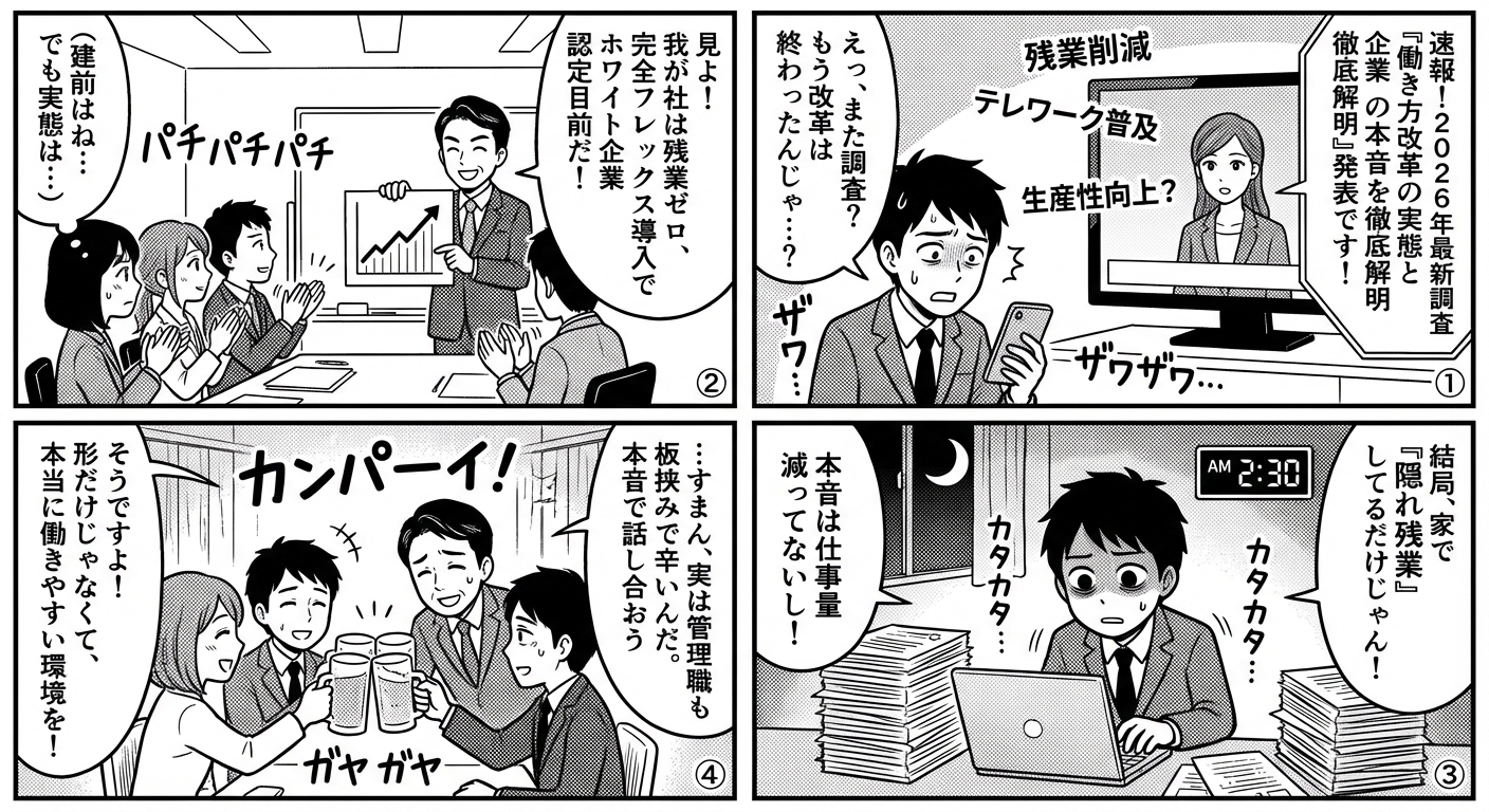 2026年最新調査|働き方改革の実態と企業の本音を徹底解明