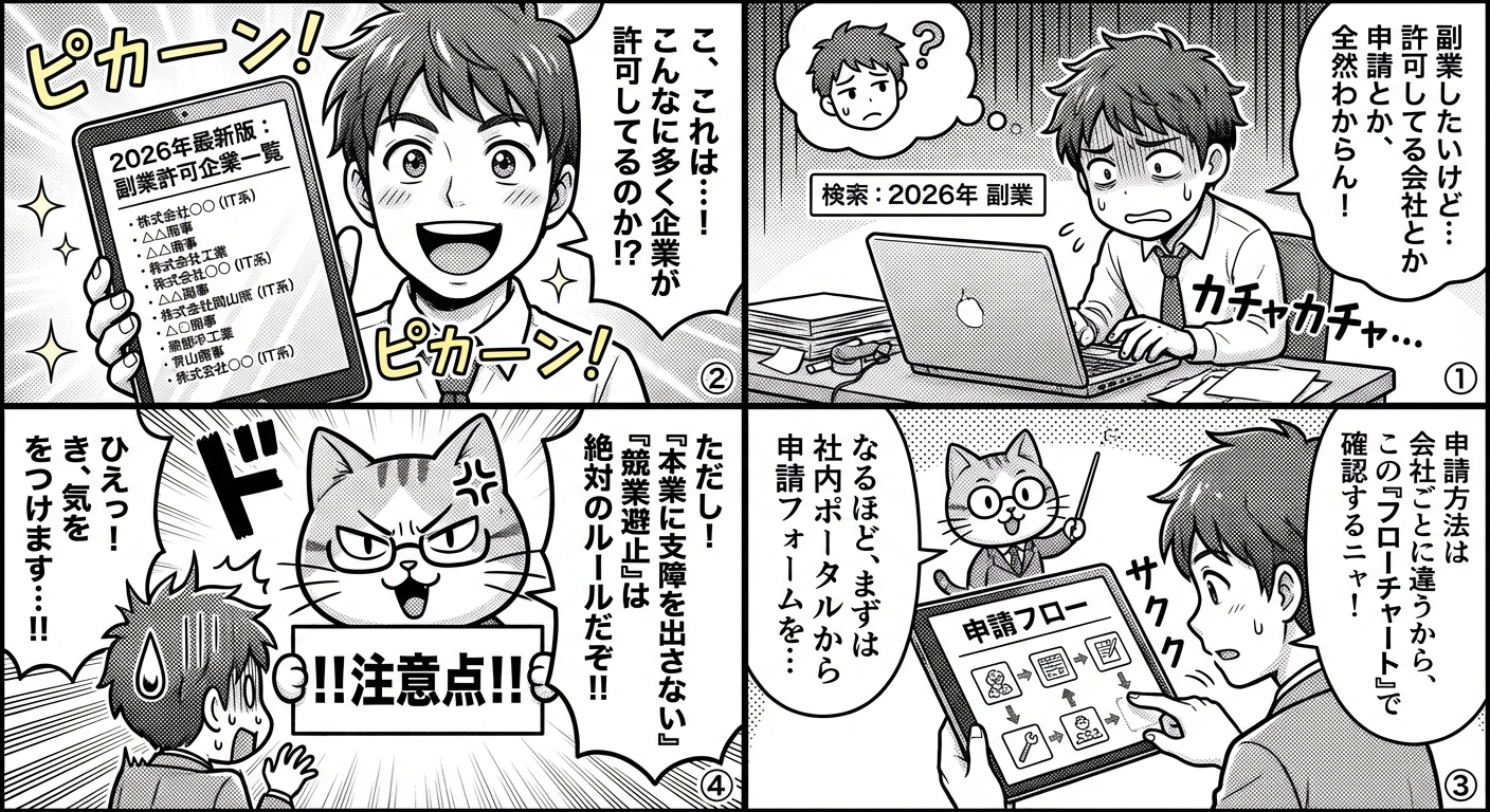 2026年最新版：副業を許可する企業一覧と申請方法・注意点を完全解説