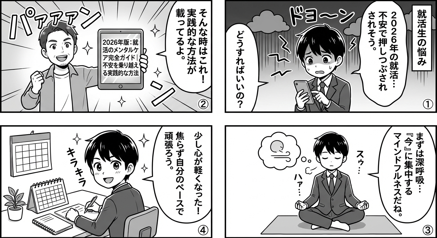 2026年版:就活のメンタルケア完全ガイド|不安を乗り越える実践的な方法