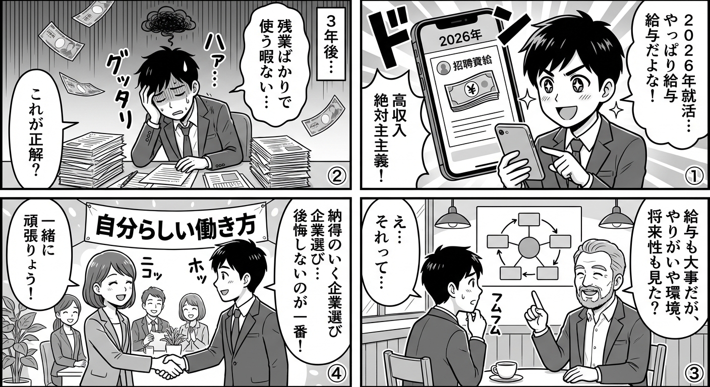 2026年就活で給与を軸にするのは正解?後悔しない企業選びの本音