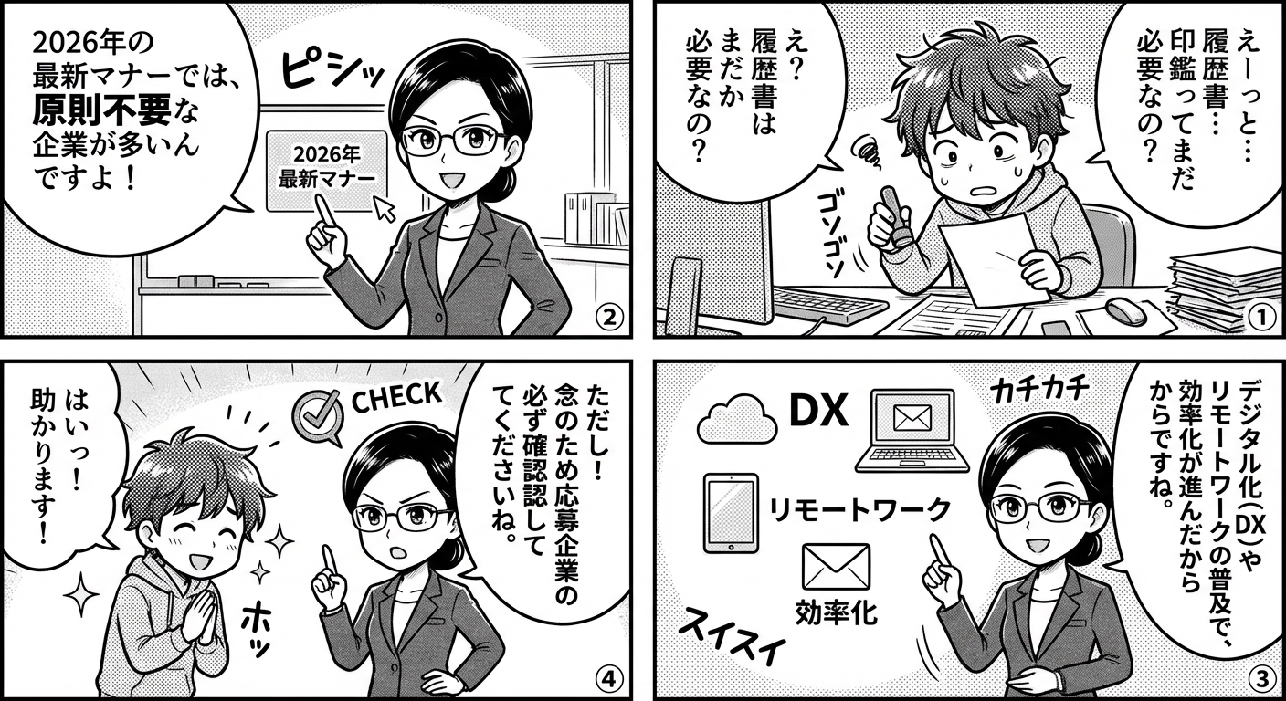 履歴書に印鑑は不要?2026年最新の押印ルールと企業対応を解説