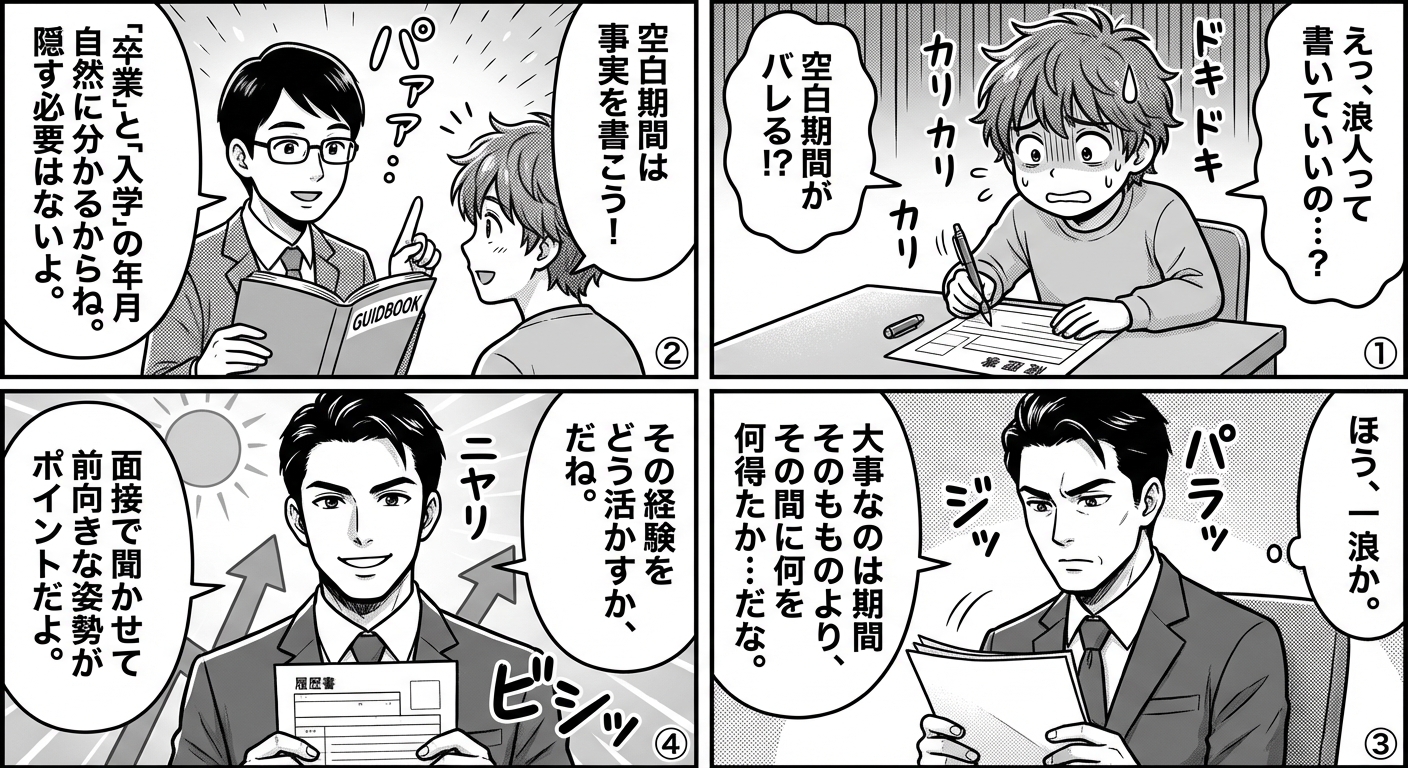 履歴書の学歴欄に浪人期間を書く正しい方法と採用担当者が見るポイント