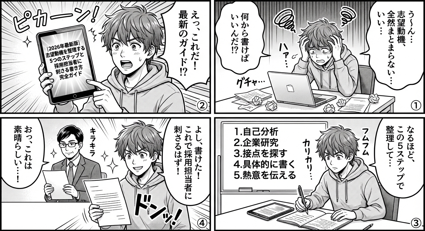 2026年最新版|志望動機を整理する5つのステップと採用担当者に刺さる書き方完全ガイド