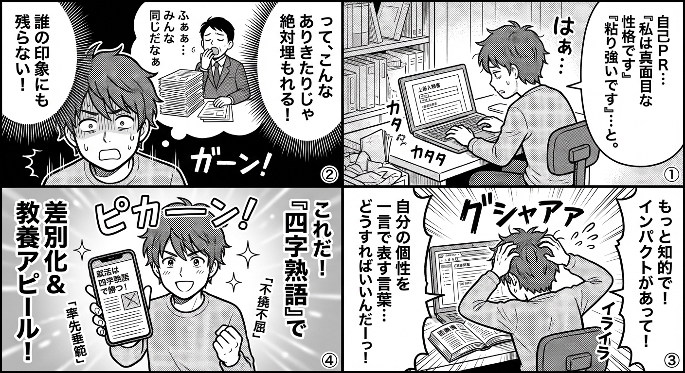 【2026年最新】就活で使える性格を表す四字熟語50選｜自己PRに効く選び方と例文集