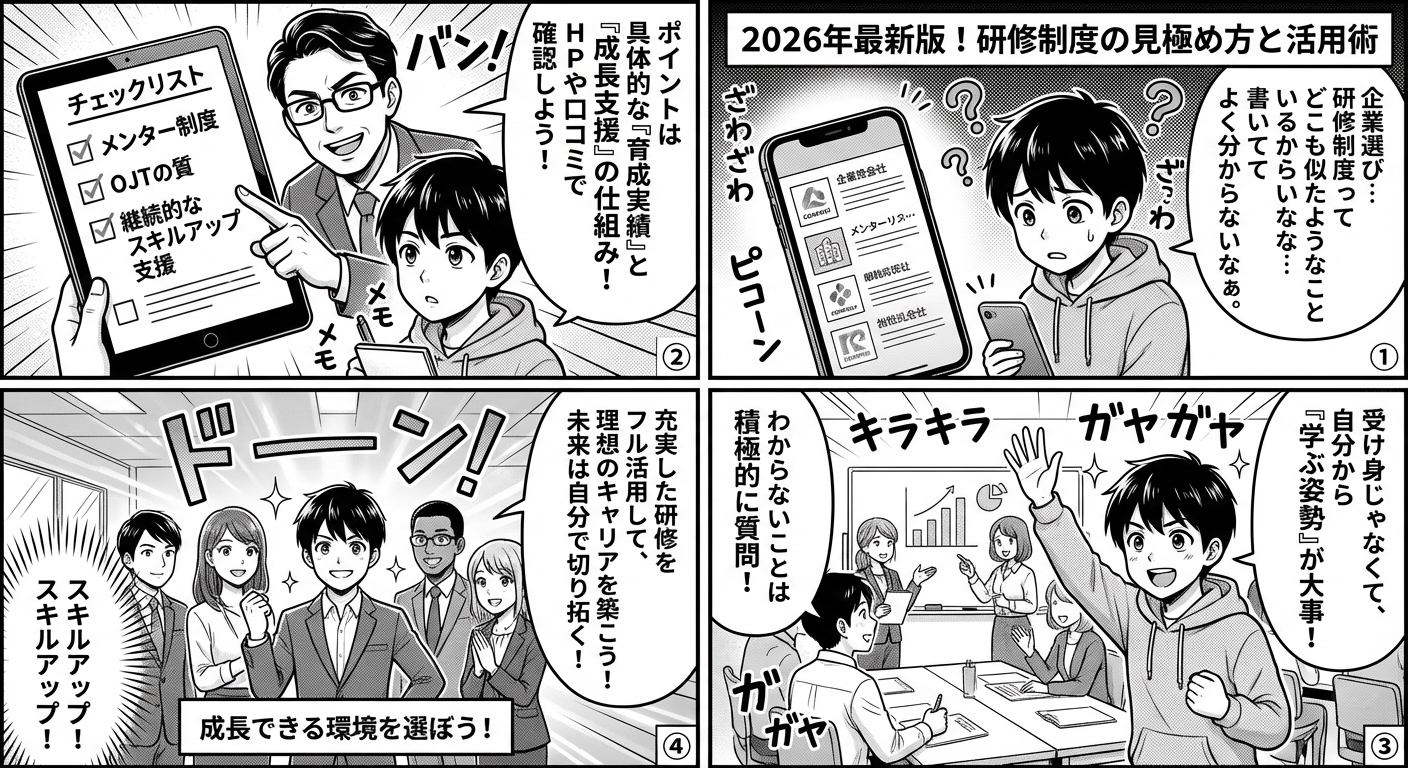 2026年最新版|研修制度が充実している企業の見極め方と活用術