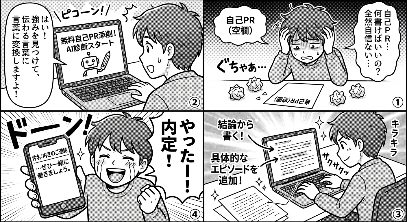 自己PR添削で内定率を上げる書き方と無料ツール活用法