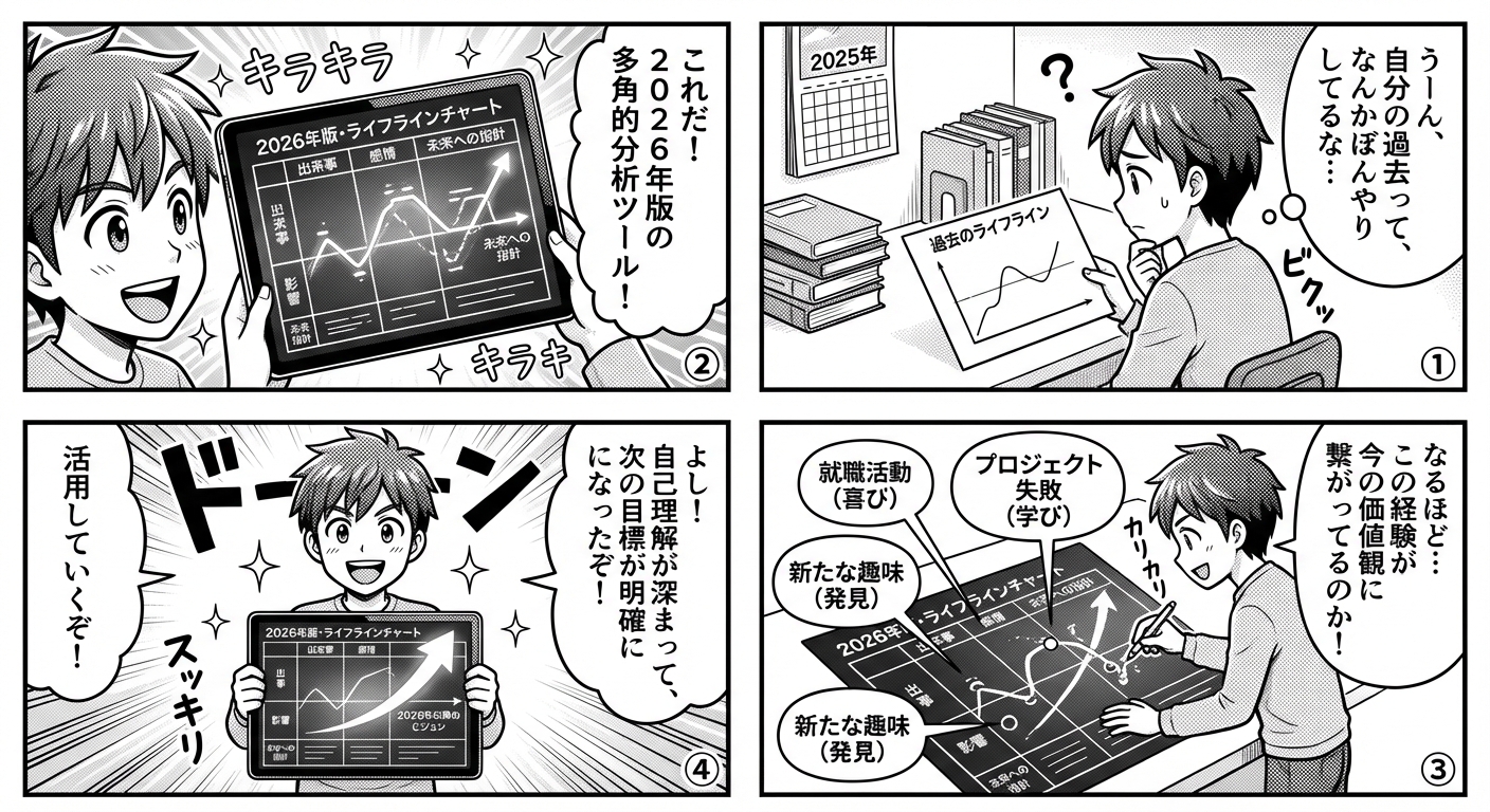 2026年版・ライフラインチャートで自己分析を深める方法と効果的な活用術