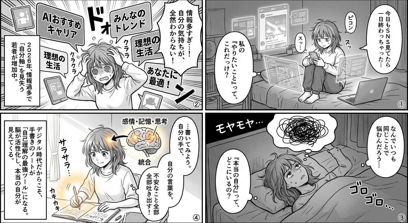 2026年版・自己理解が深まるノート術|書くだけで本当の自分が見えてくる7つの習慣