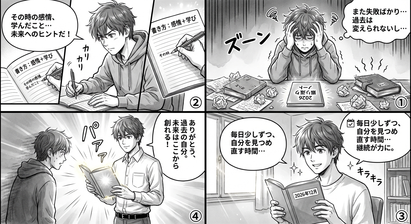 過去振り返りノートで人生が変わる!書き方と継続のコツ2026
