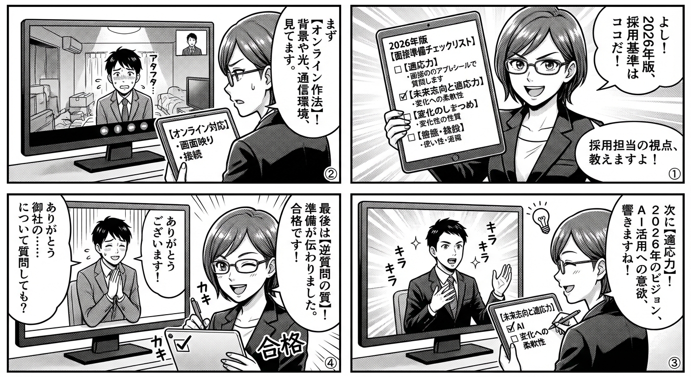 2026年版【面接準備チェックリスト】採用担当者が見る合否ポイント完全ガイド
