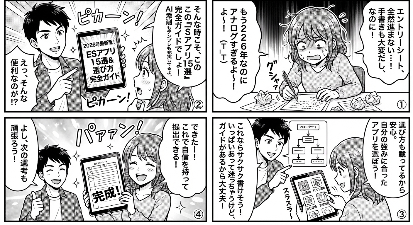 2026年最新版!ES(エントリーシート)作成におすすめのアプリ15選と選び方完全ガイド