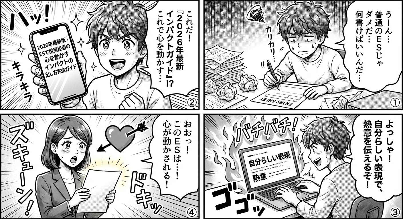 2026年最新版｜ESで採用担当の心を動かすインパクトの出し方完全ガイド