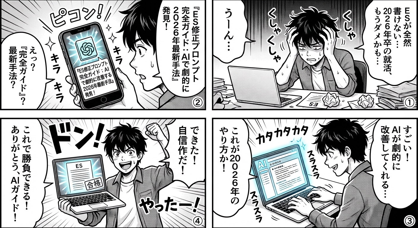 ES修正プロンプト完全ガイド：AIで劇的に改善する2026年最新手法