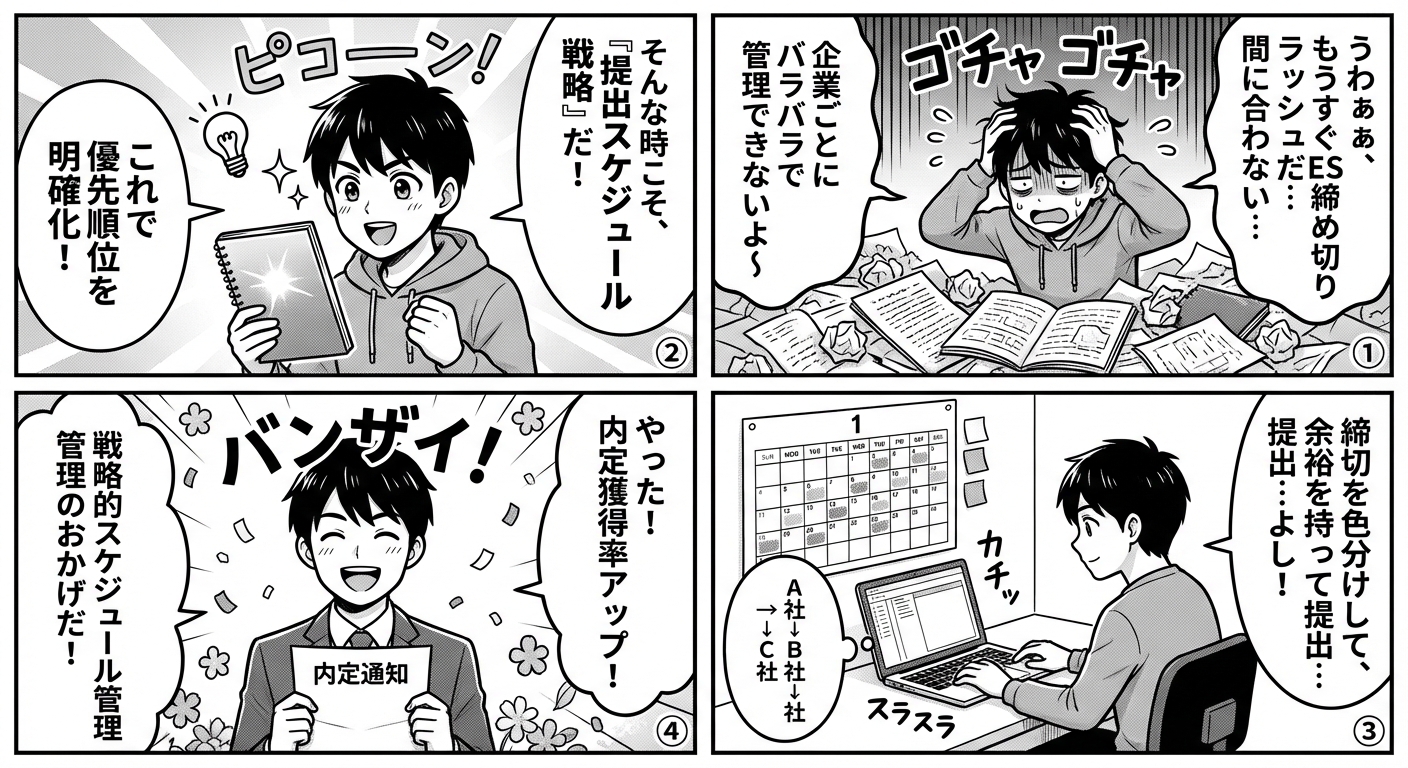 2026年最新版|ES締め切り管理の完全ガイド:内定獲得率を上げる提出スケジュール戦略