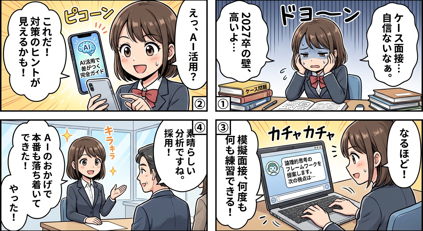 2027卒必見！AI活用で差がつくケース面接対策の完全ガイド