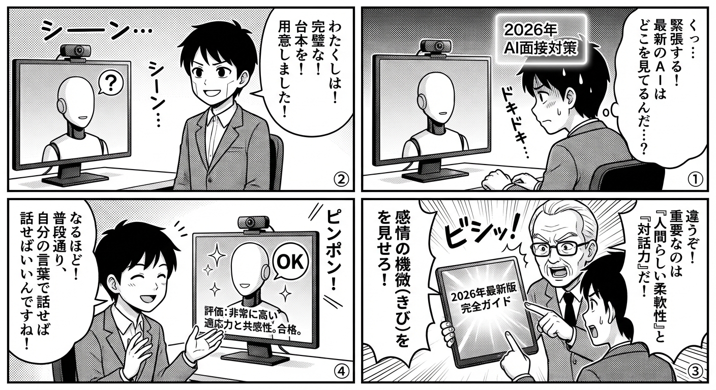 2026年最新版：AI面接を突破するための実践的対策と評価ポイント完全ガイド