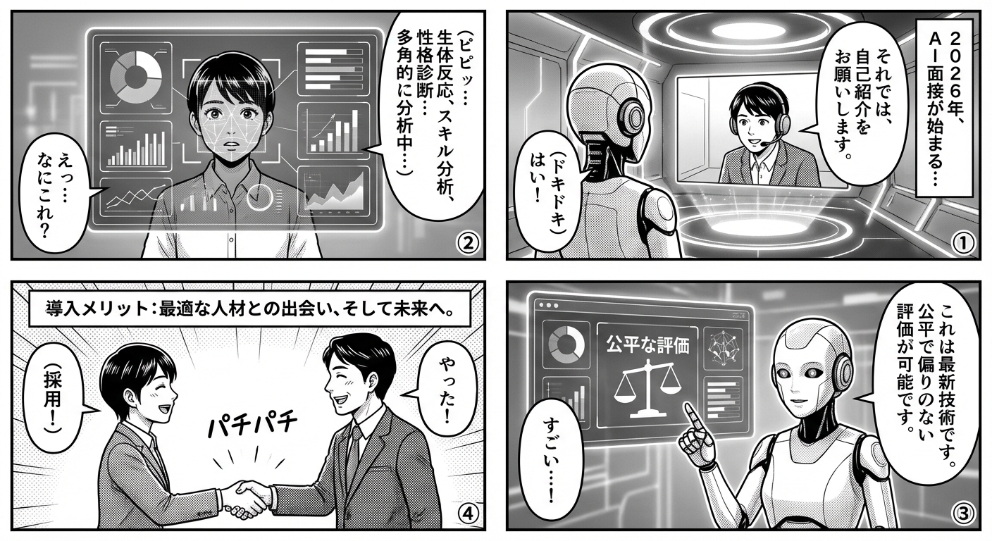 2026年のAI面接官が応募者を多角的に分析する最新技術と導入メリット