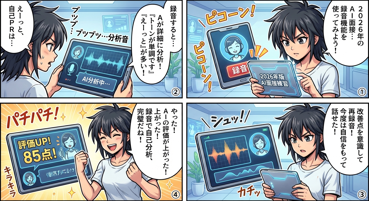 2026年版AI面接練習で録音機能を活用する完全ガイド