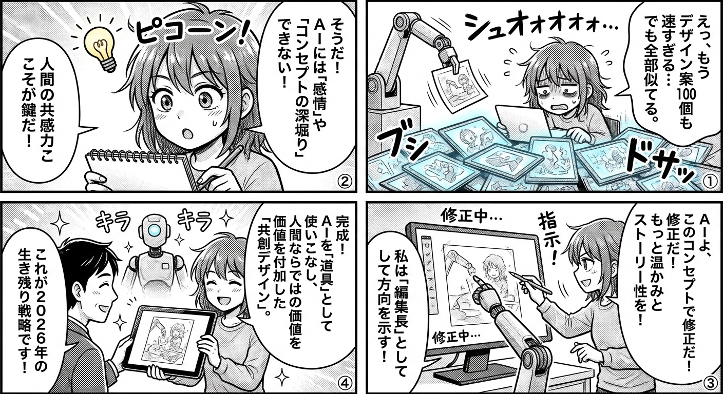 2026年のAI時代におけるGD（グラフィックデザイナー）の進化する役割と生き残り戦略