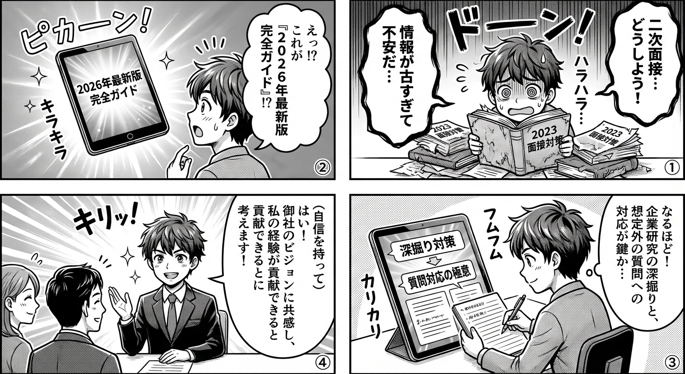 2026年最新版|二次面接対策の完全ガイド:通過率を高める準備と質問対応