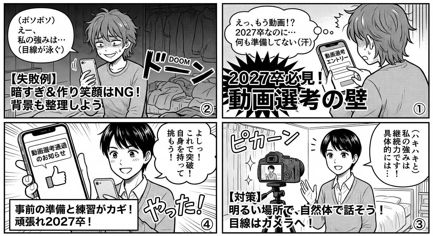 2027卒必見!動画選考を突破する具体的対策とよくある失敗例