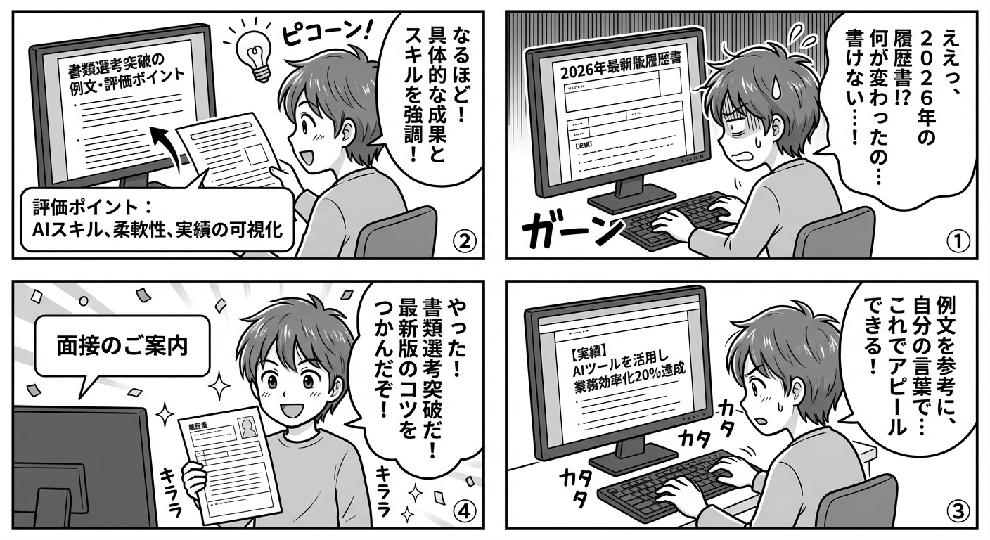 2026年最新版|書類選考を突破する履歴書の例文と採用担当者が評価するポイント