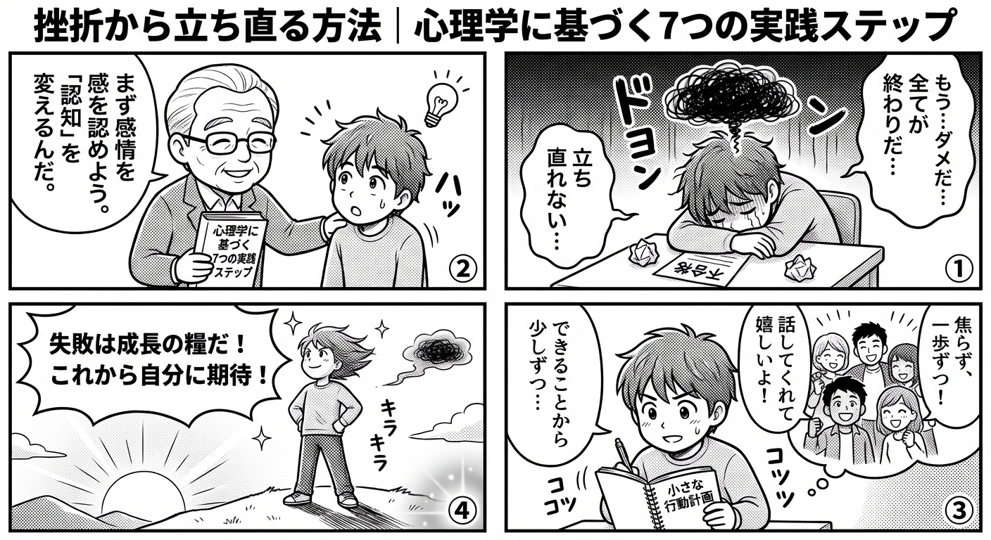 挫折から立ち直る方法｜心理学に基づく7つの実践ステップ