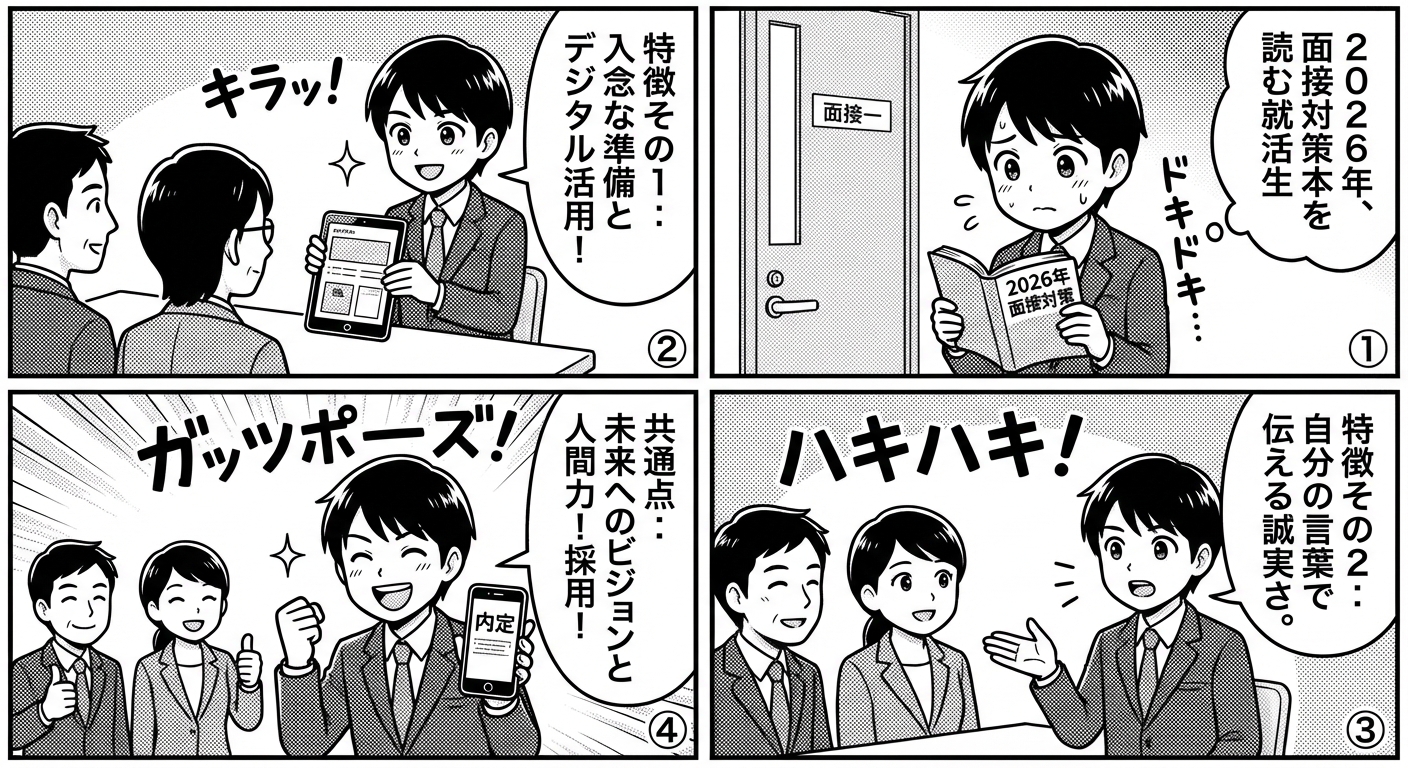 2026年版|面接に受かる人の特徴15選と採用される人の共通点