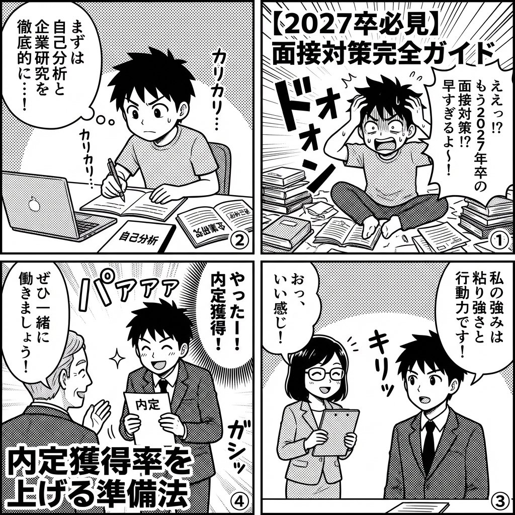 【2027卒必見】面接対策完全ガイド|内定獲得率を上げる準備法