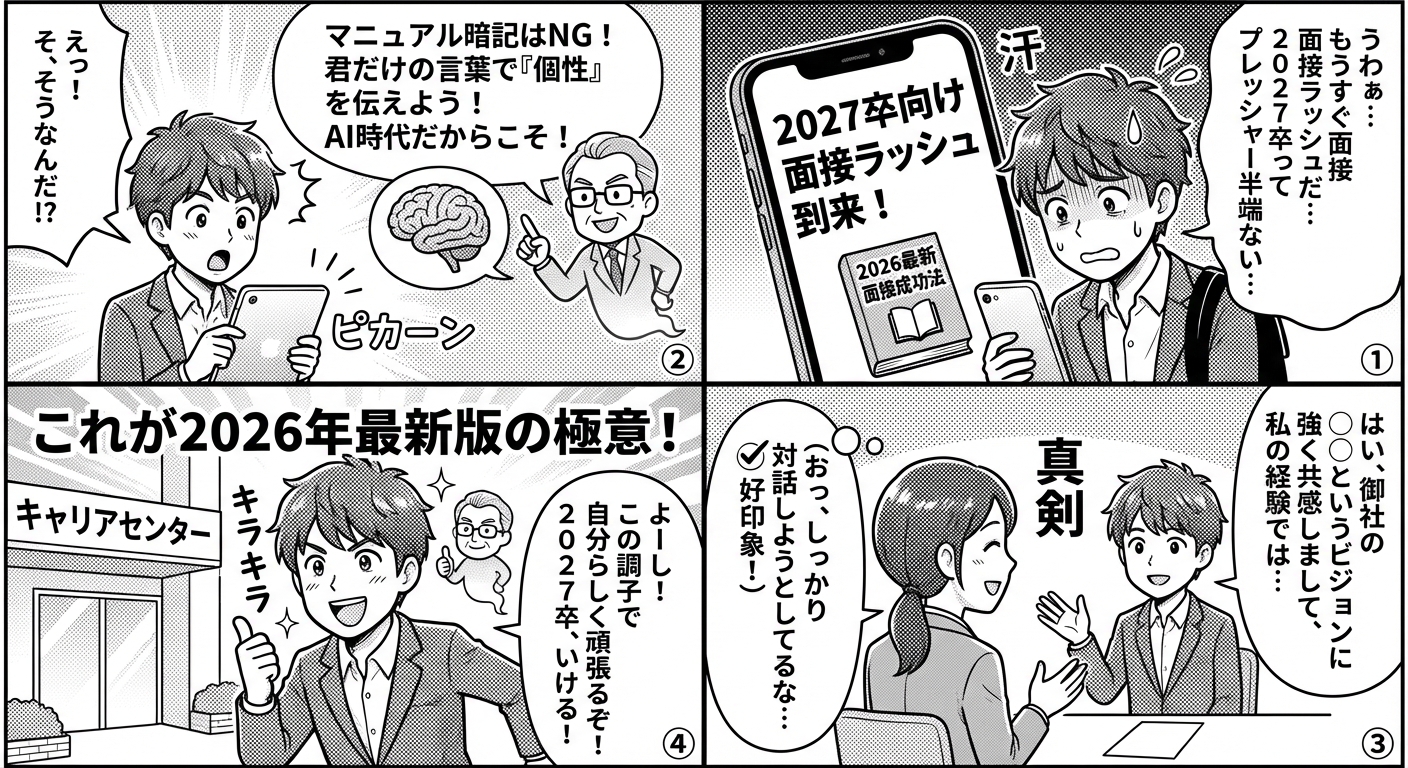 2027卒必見！面接成功法2026年最新版まとめ