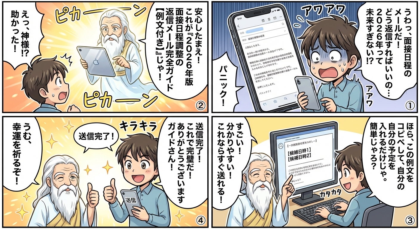 2026年版|面接日程調整の返信メール完全ガイド【例文付き】